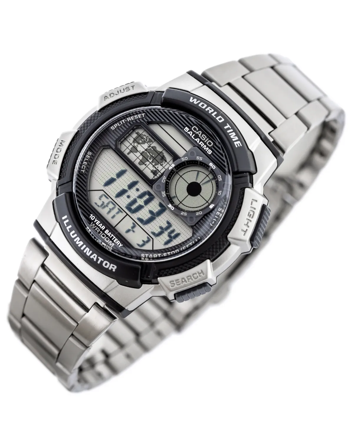 ZEGAREK MĘSKI CASIO AE-1000WD 1A (zd073h) - WORLD TIME + BOX