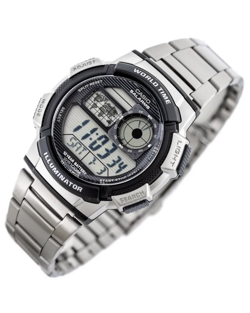ZEGAREK MĘSKI CASIO AE-1000WD 1A (zd073h) - WORLD TIME + BOX