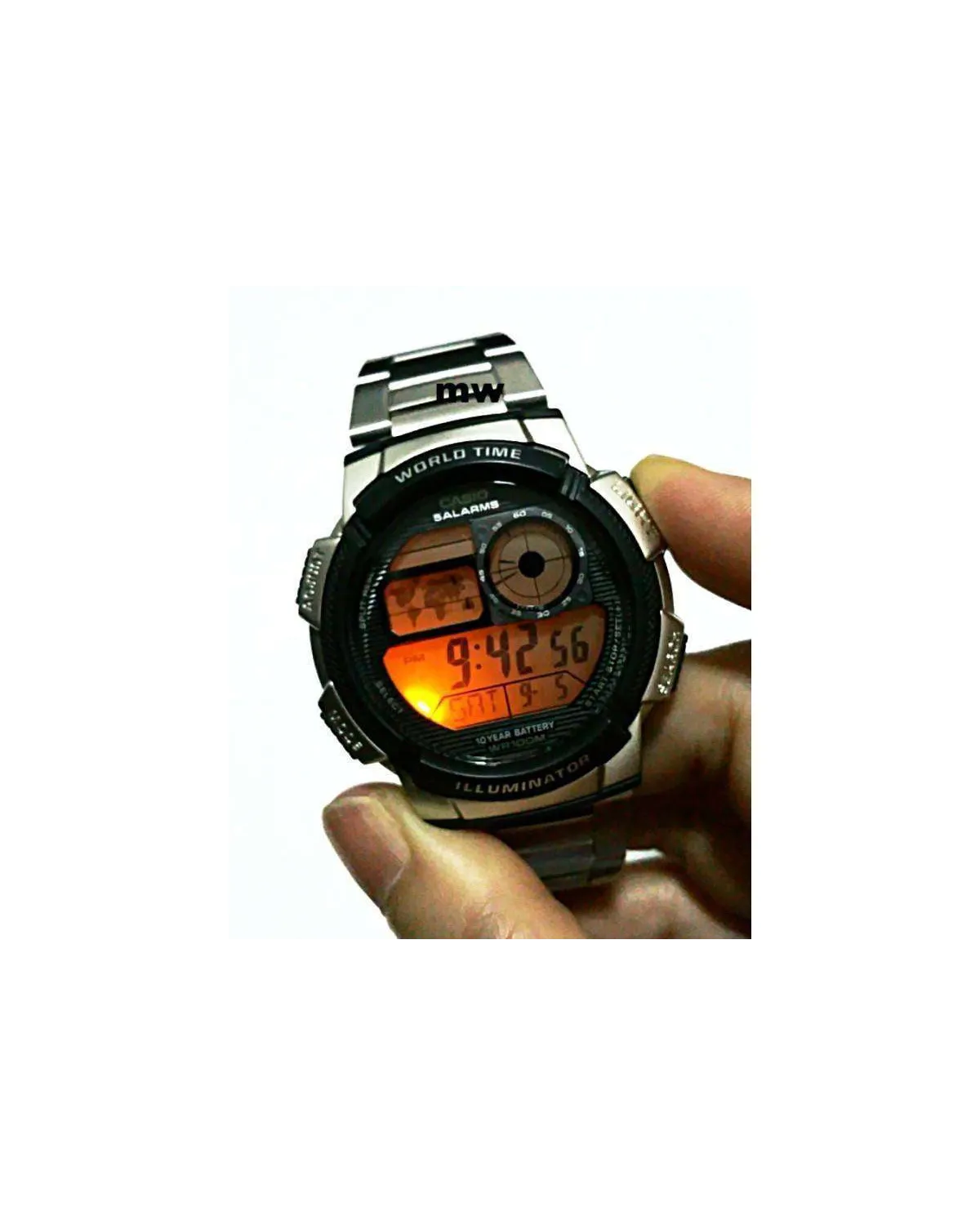 ZEGAREK MĘSKI CASIO AE-1000WD 1A (zd073h) - WORLD TIME + BOX