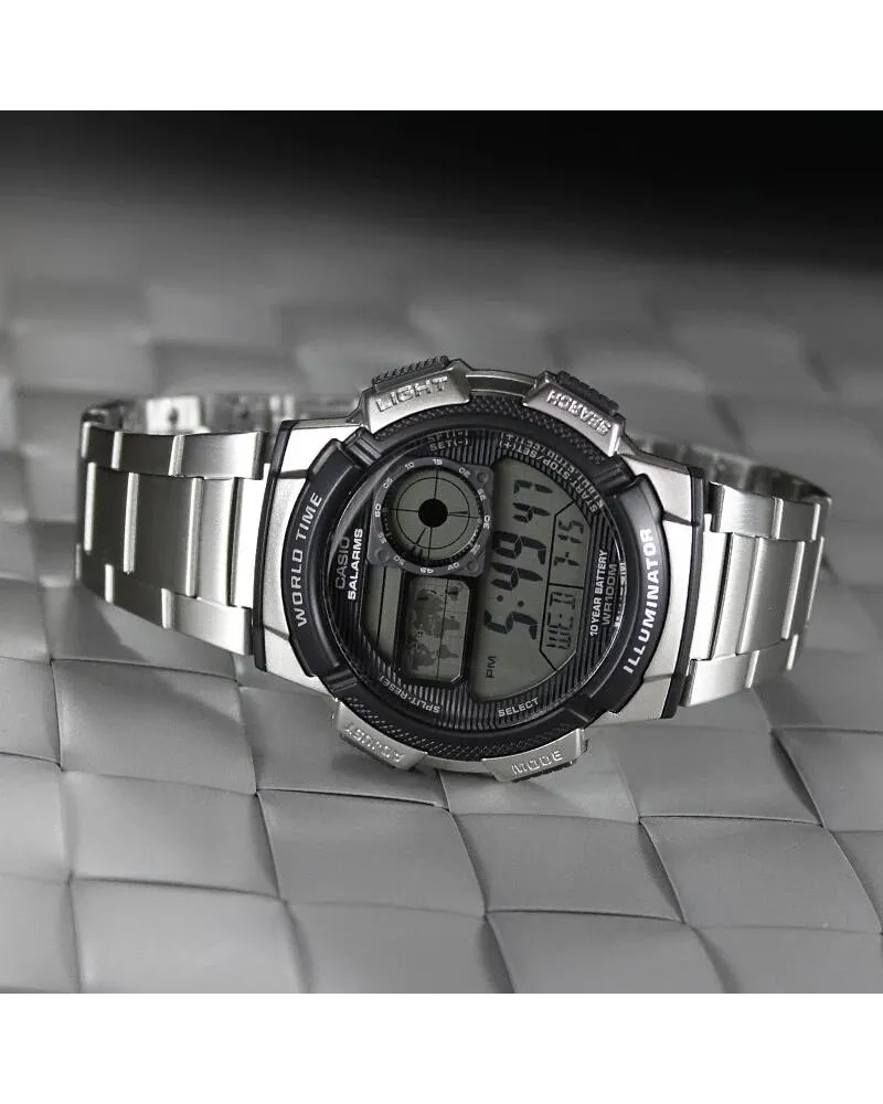 ZEGAREK MĘSKI CASIO AE-1000WD 1A (zd073h) - WORLD TIME + BOX