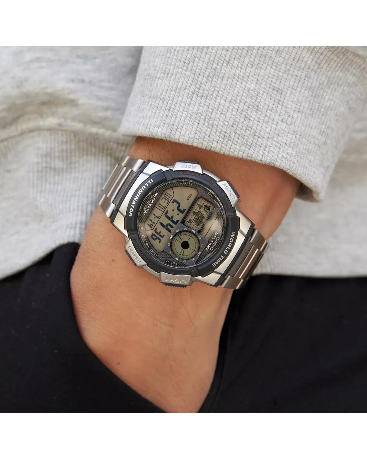 ZEGAREK MĘSKI CASIO AE-1000WD 1A (zd073h) - WORLD TIME + BOX