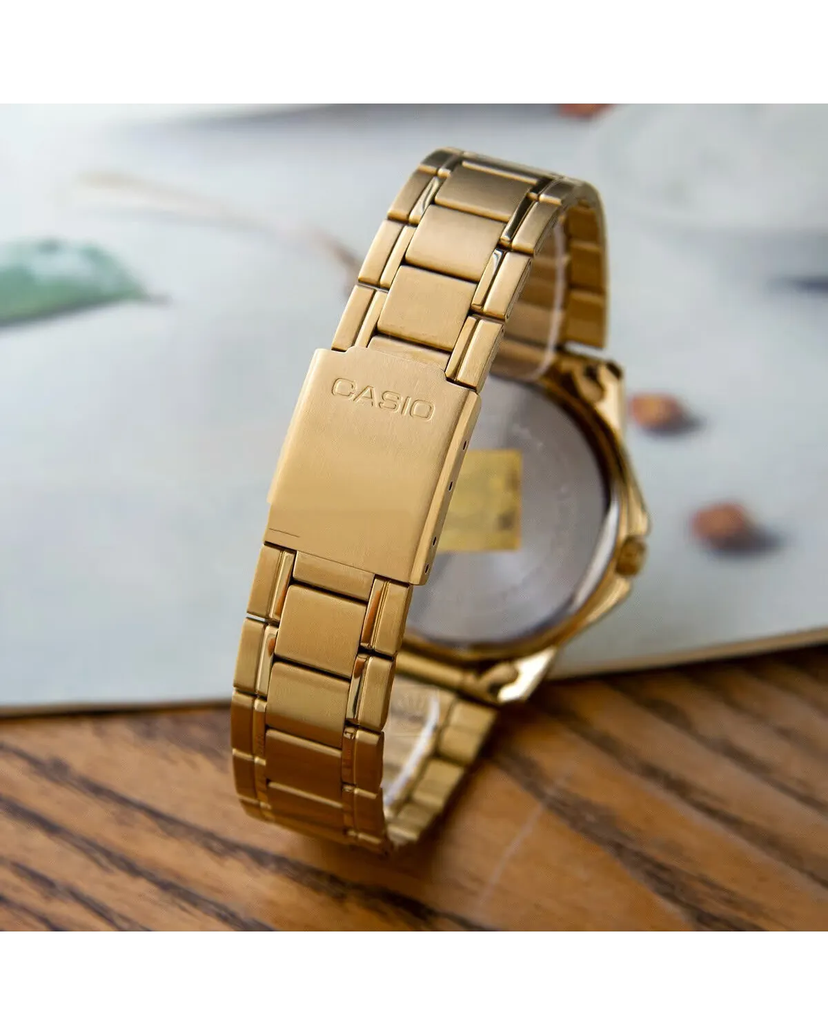 ZŁOTY ZEGAREK MĘSKI CASIO MTP-V004G-9B (zd047a) + BOX ZŁOTY ZEGAREK MĘSKI CASIO MTP-V004G-9B (zd047a) + BOX
