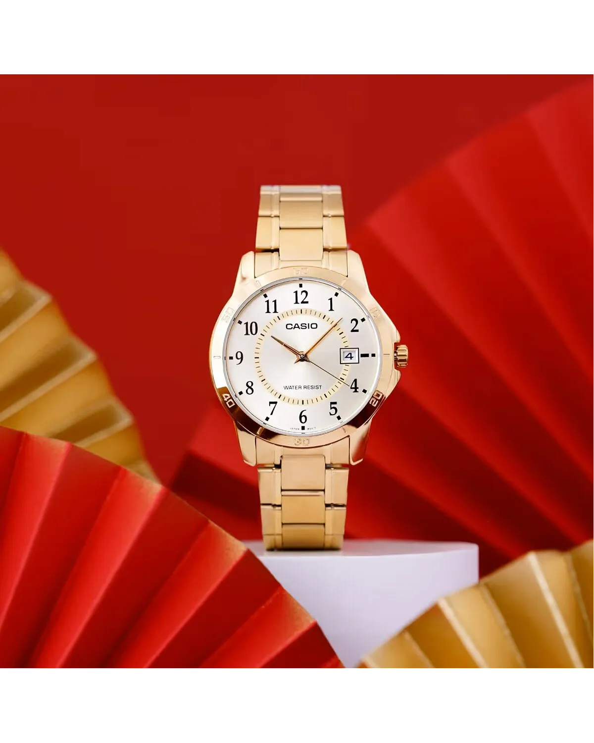 ZŁOTY ZEGAREK MĘSKI CASIO MTP-V004G-9B (zd047a) + BOX ZŁOTY ZEGAREK MĘSKI CASIO MTP-V004G-9B (zd047a) + BOX