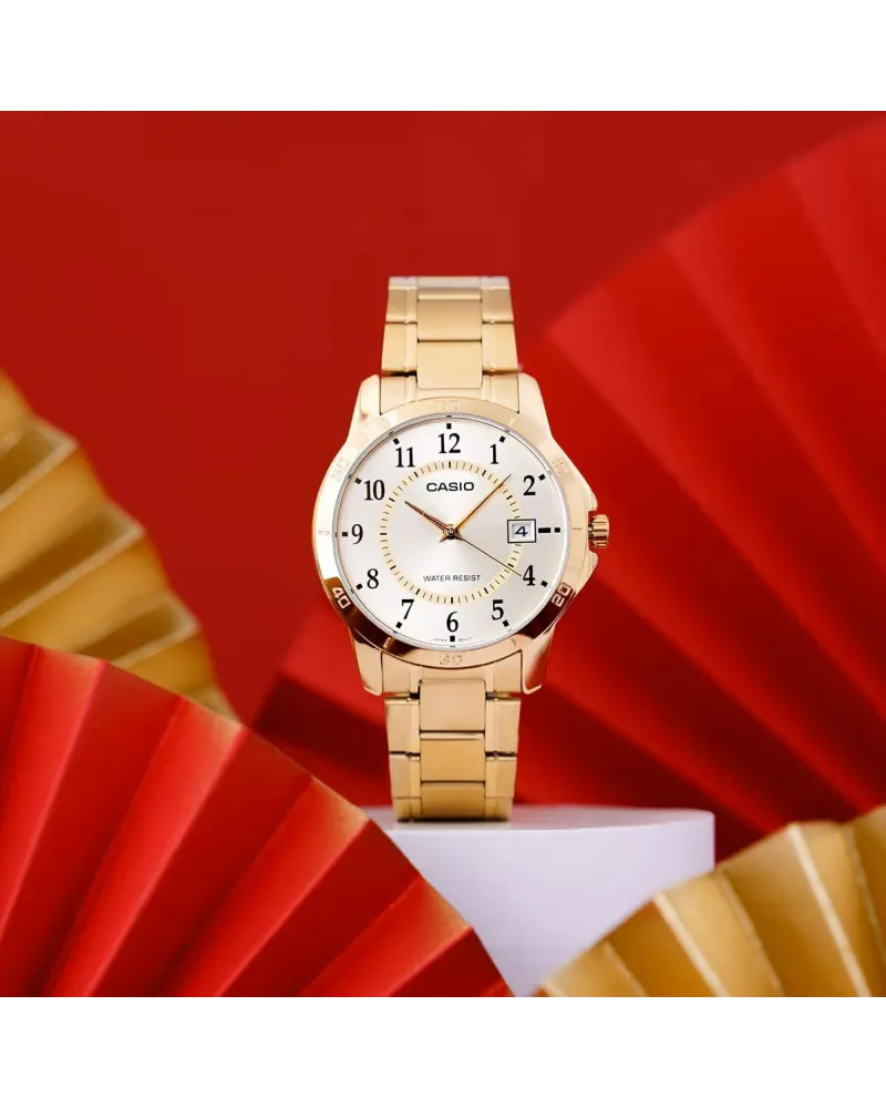 ZŁOTY ZEGAREK MĘSKI CASIO MTP-V004G-9B (zd047a) + BOX ZŁOTY ZEGAREK MĘSKI CASIO MTP-V004G-9B (zd047a) + BOX