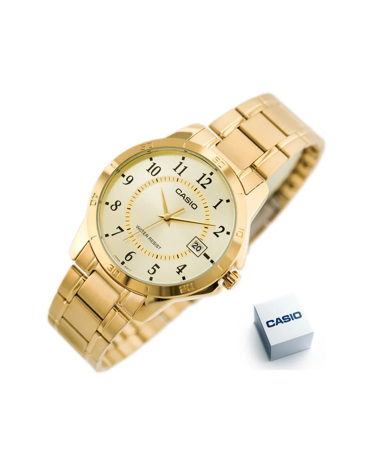 ZŁOTY ZEGAREK MĘSKI CASIO MTP-V004G-9B (zd047a) + BOX ZŁOTY ZEGAREK MĘSKI CASIO MTP-V004G-9B (zd047a) + BOX