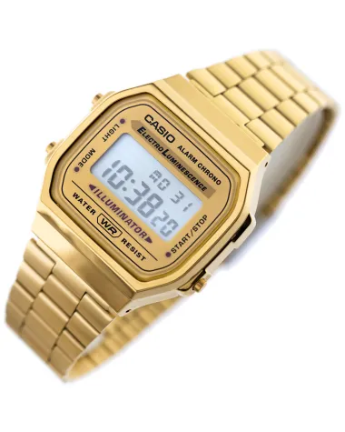 ZEGAREK UNISEX CASIO A168WG-9W (zd088b) - KLASYKA + BOX