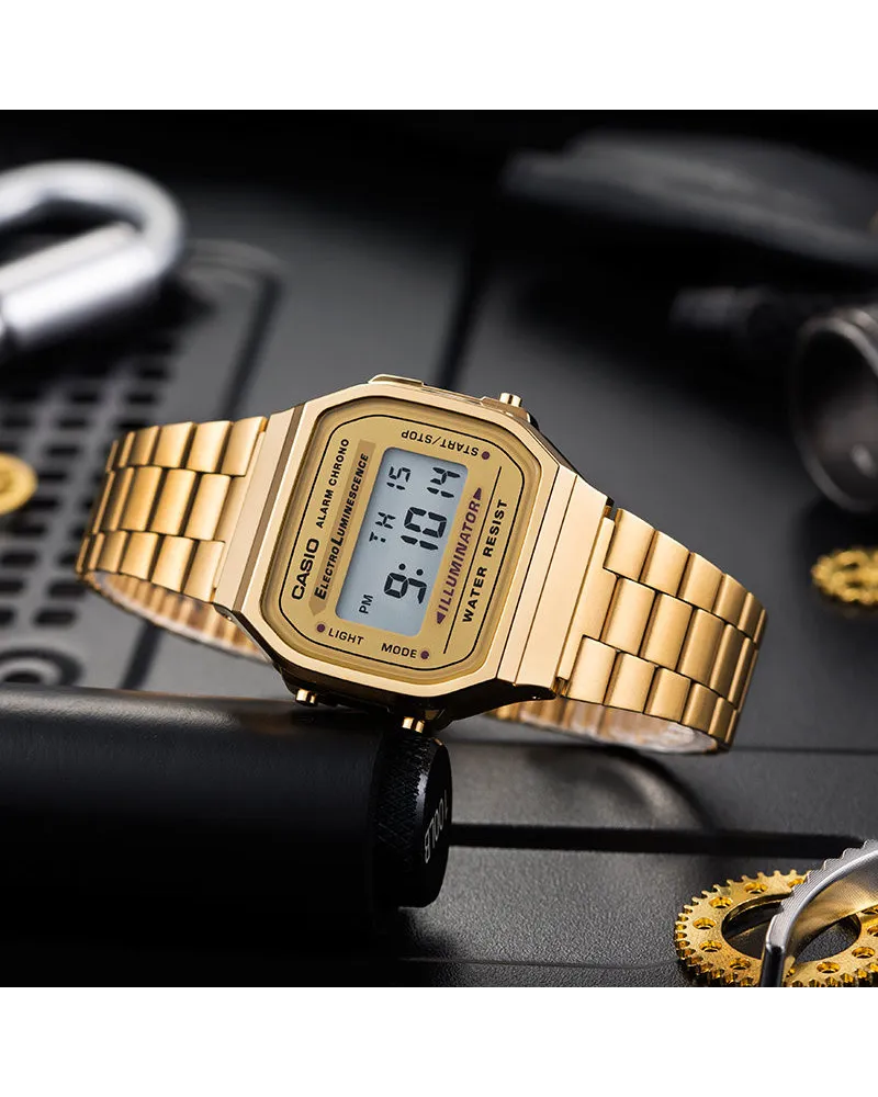 ZEGAREK UNISEX CASIO A168WG-9W (zd088b) - KLASYKA + BOX