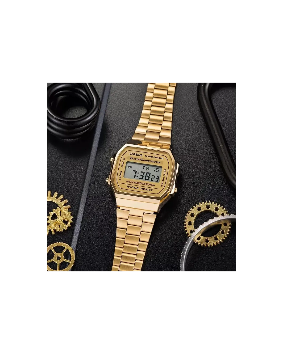 ZEGAREK UNISEX CASIO A168WG-9W (zd088b) - KLASYKA + BOX