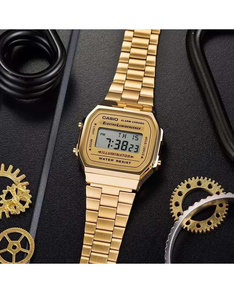 ZEGAREK UNISEX CASIO A168WG-9W (zd088b) - KLASYKA + BOX