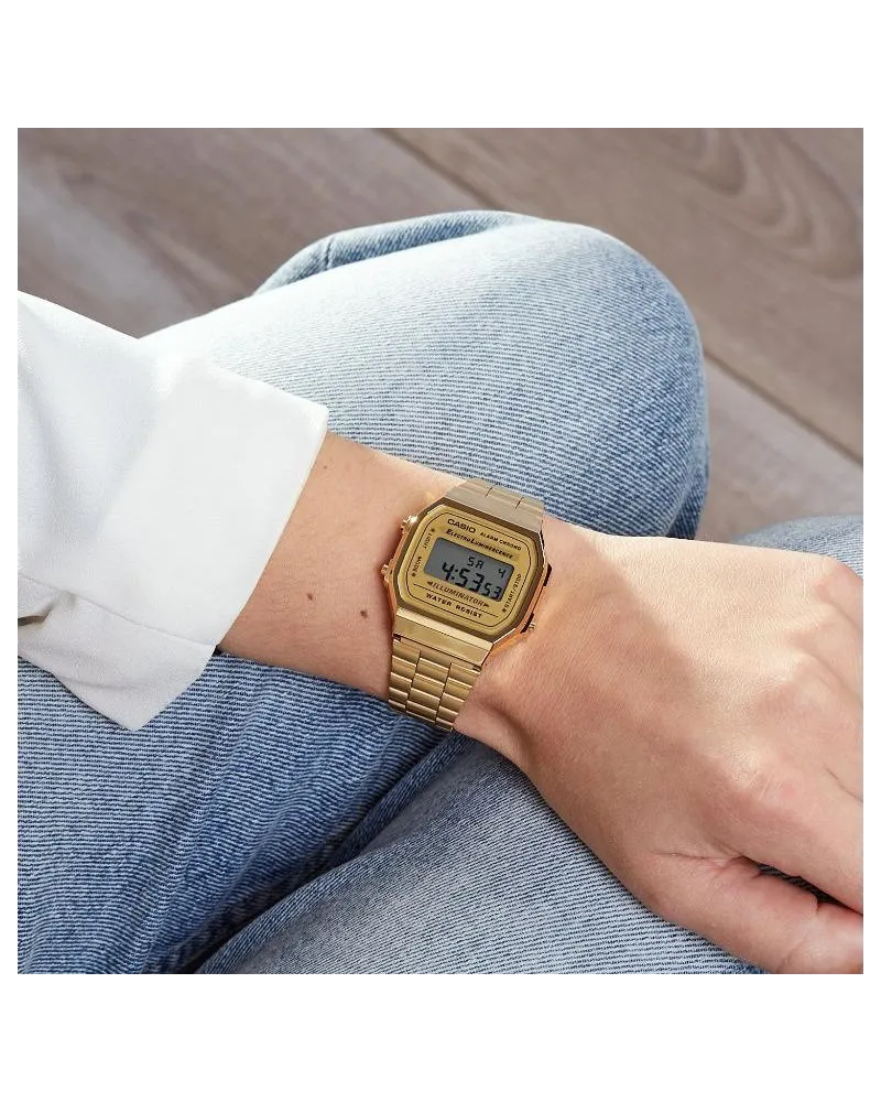 ZEGAREK UNISEX CASIO A168WG-9W (zd088b) - KLASYKA + BOX