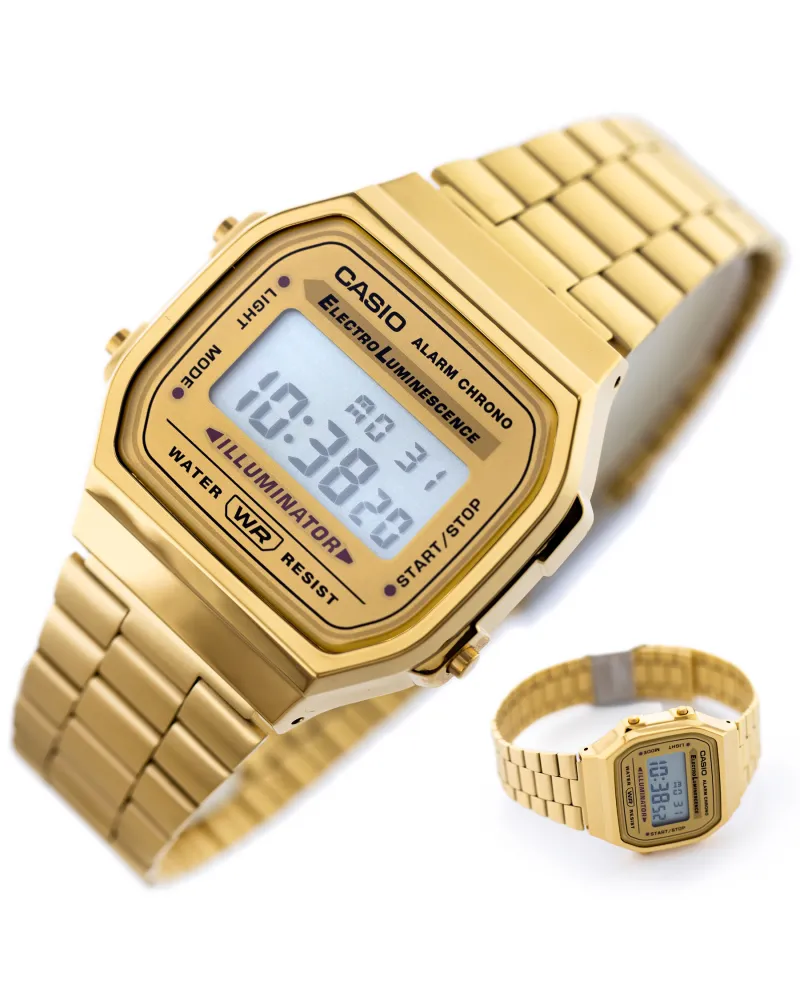 ZEGAREK UNISEX CASIO A168WG-9W (zd088b) - KLASYKA + BOX