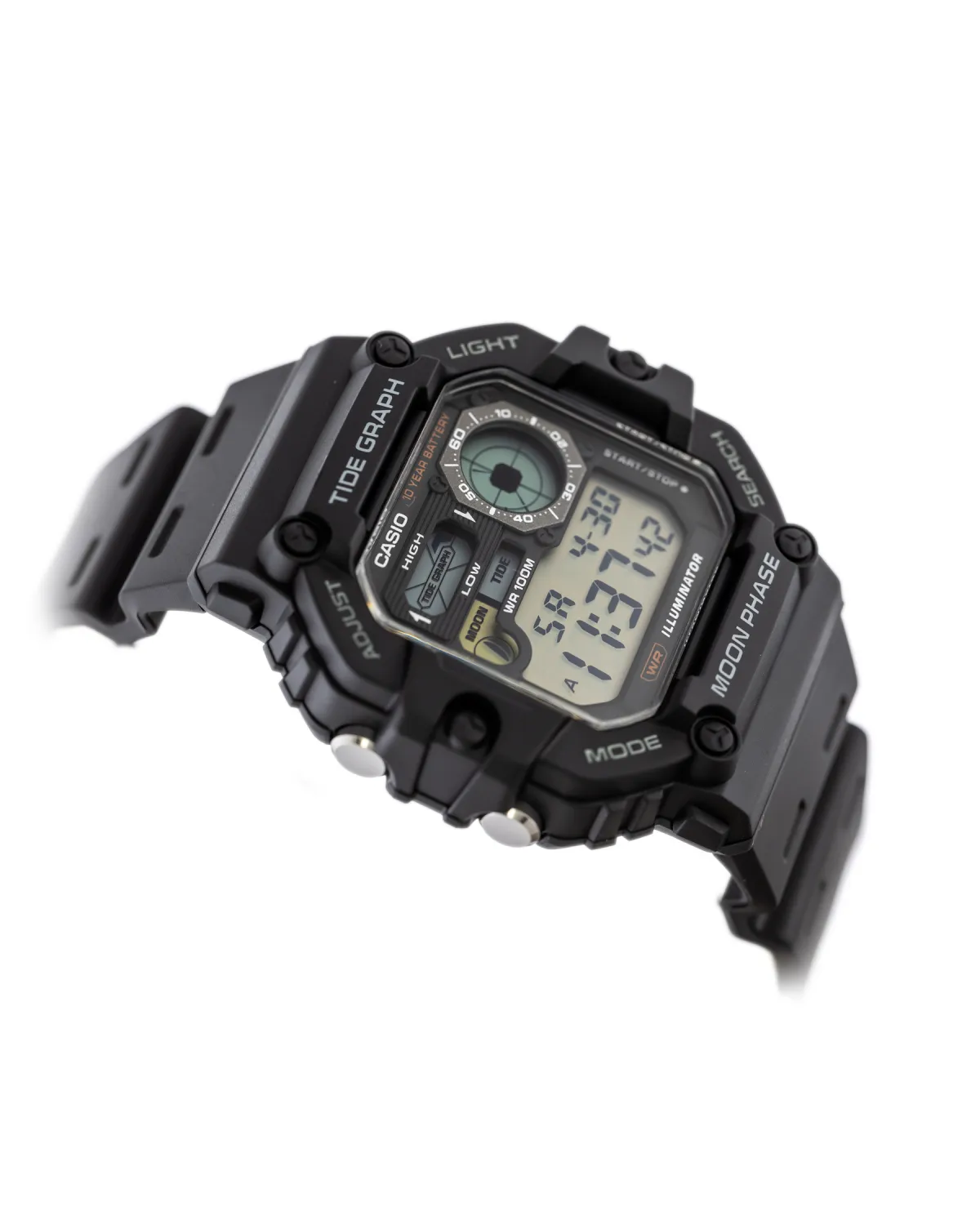 ZEGAREK MĘSKI CASIO Digital Moonphase WS-1700H-1AV + BOX