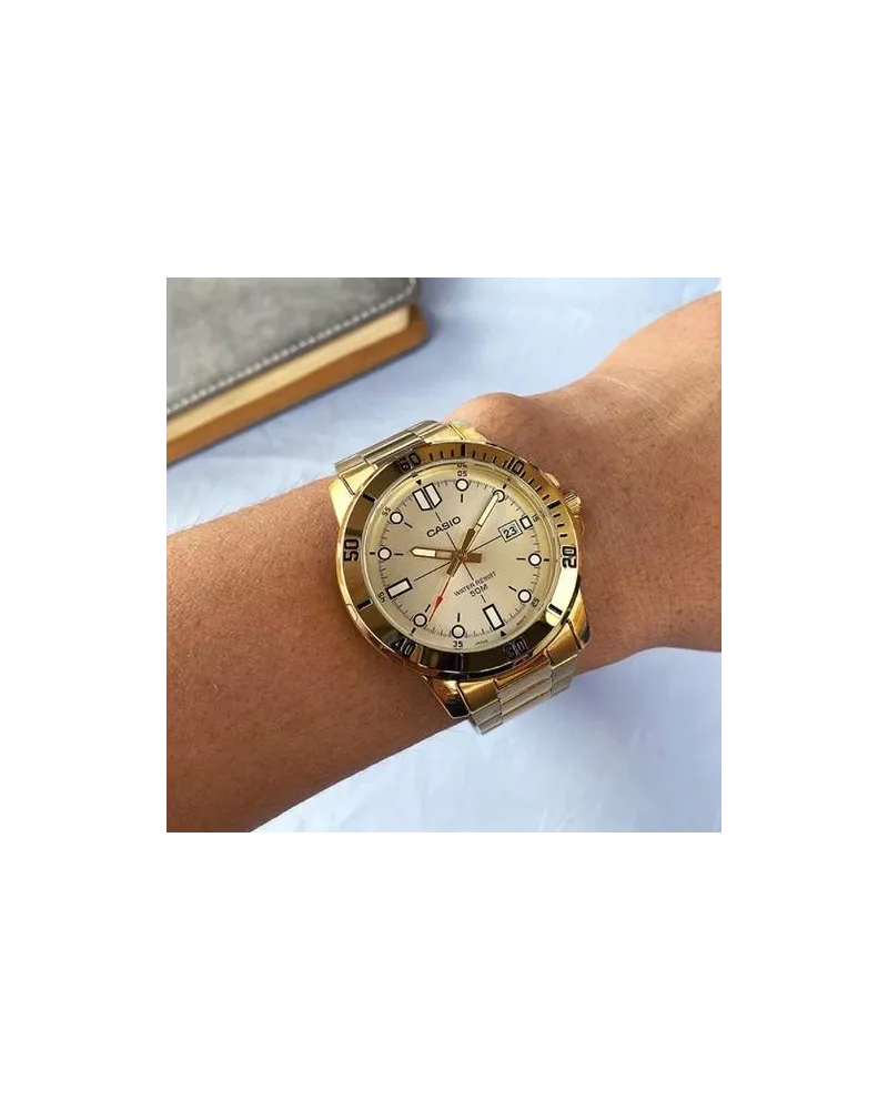 ZEGAREK MĘSKI CASIO MTP-VD01G-9E (zd185d) + BOX