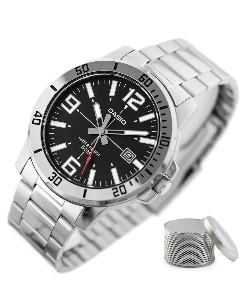 ZEGAREK MĘSKI CASIO MTP-VD01D-1BV + BOX ZEGAREK MĘSKI CASIO MTP-VD01D-1BV + BOX