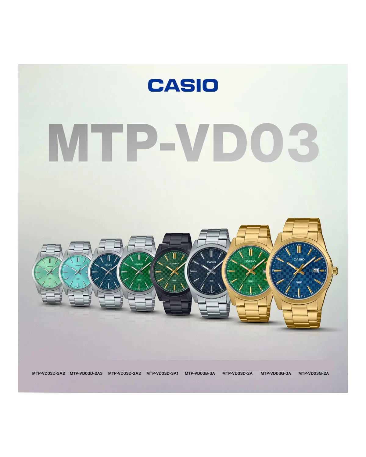 ZEGAREK MĘSKI CASIO MTP-VD03D-2A + BOX