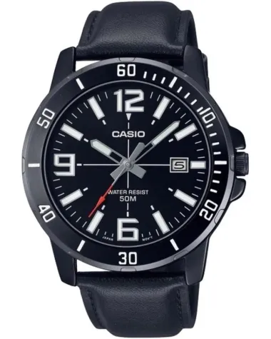 ZEGAREK MĘSKI CASIO MTP-VD01BL-1B (zd169d) + BOX