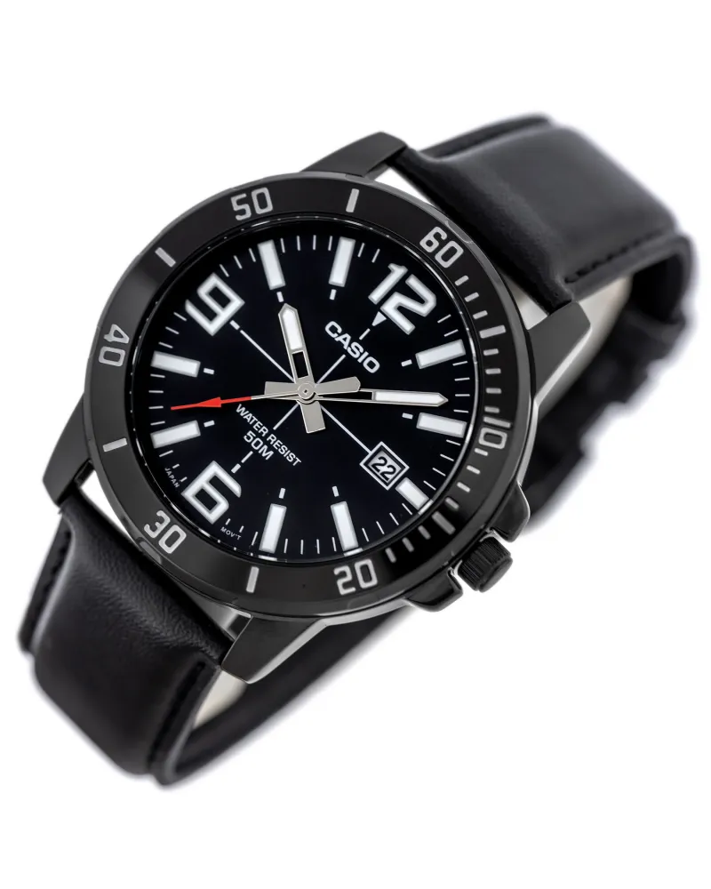 ZEGAREK MĘSKI CASIO MTP-VD01BL-1B (zd169d) + BOX ZEGAREK MĘSKI CASIO MTP-VD01BL-1B (zd169d) + BOX
