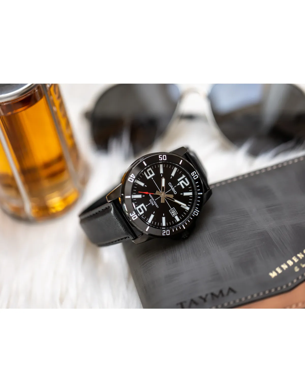 ZEGAREK MĘSKI CASIO MTP-VD01BL-1B (zd169d) + BOX ZEGAREK MĘSKI CASIO MTP-VD01BL-1B (zd169d) + BOX