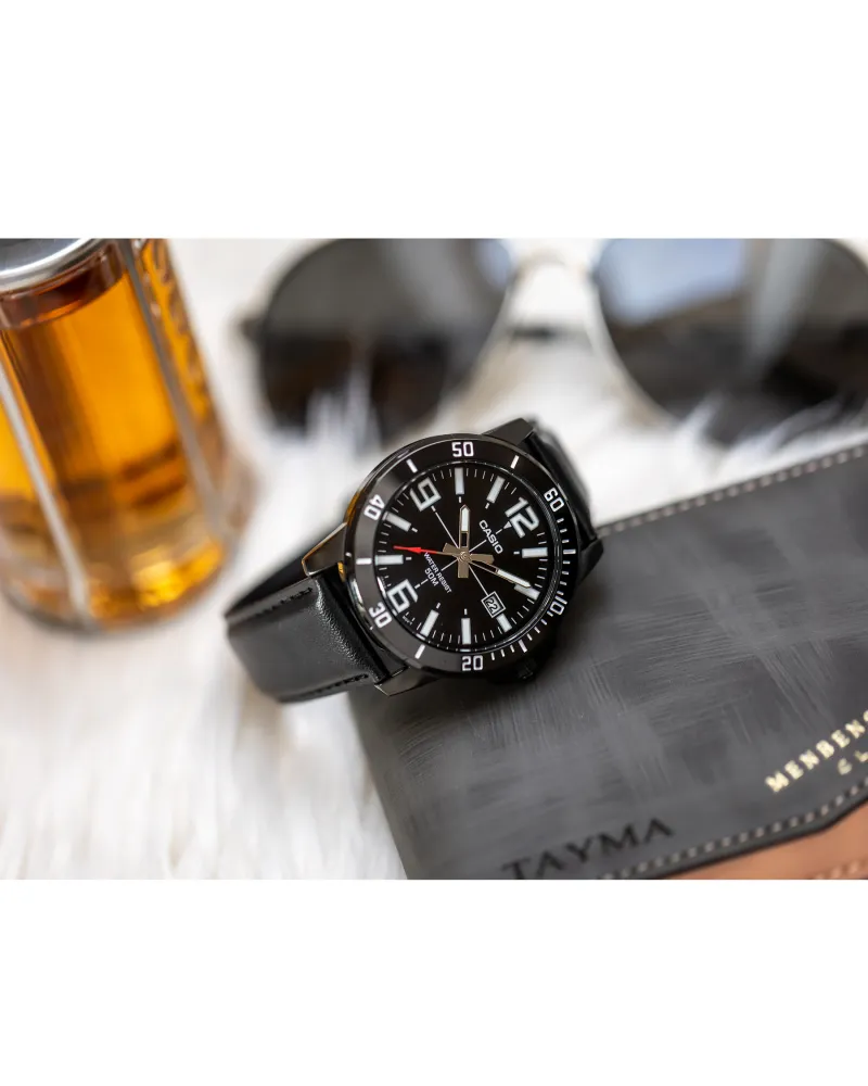 ZEGAREK MĘSKI CASIO MTP-VD01BL-1B (zd169d) + BOX ZEGAREK MĘSKI CASIO MTP-VD01BL-1B (zd169d) + BOX