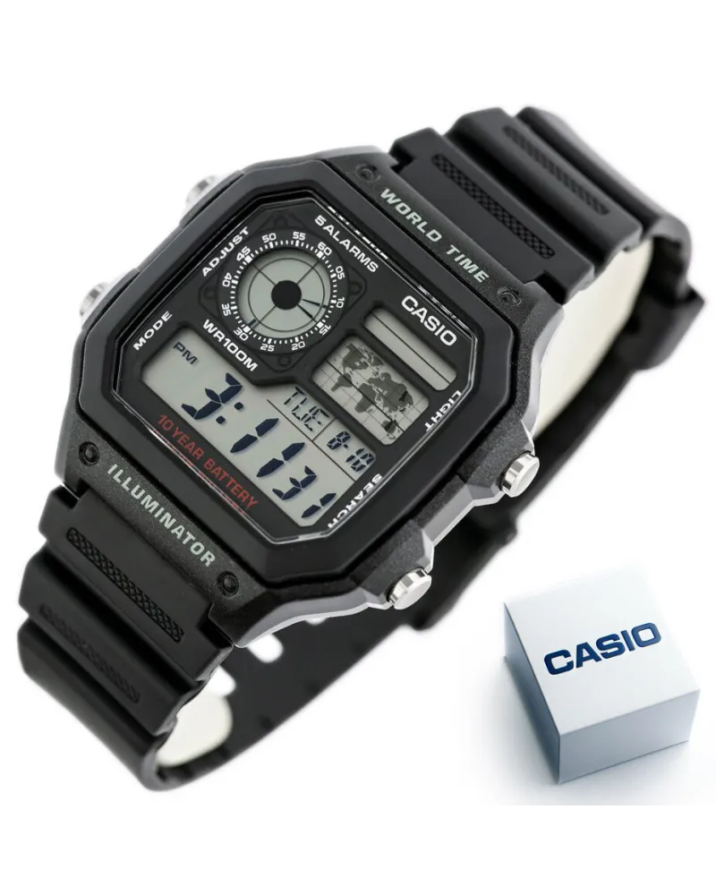 ZEGAREK MĘSKI CASIO AE-1200WH-1AVCF (zd146a) + BOX ZEGAREK MĘSKI CASIO AE-1200WH-1AVCF (zd146a) + BOX