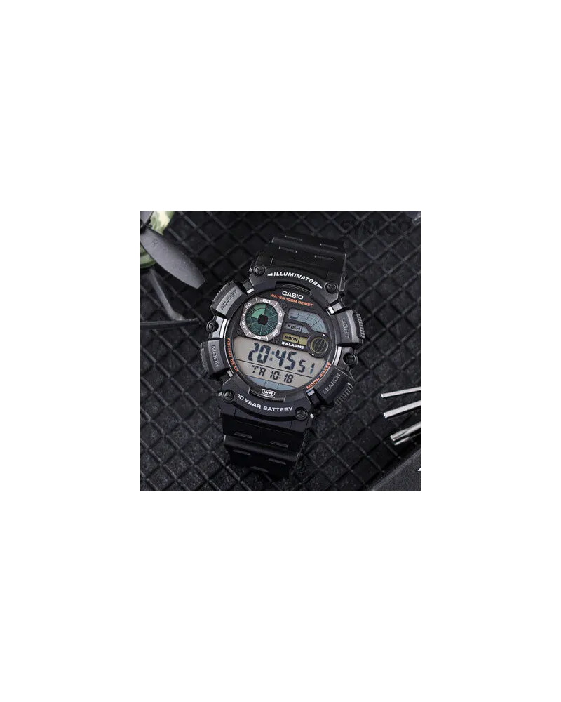 ZEGAREK MĘSKI CASIO Digital Moonphase  WS-1500H-1A + BOX