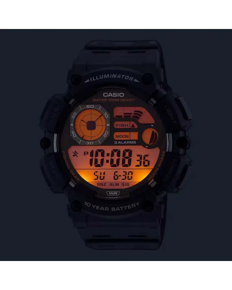 ZEGAREK MĘSKI CASIO Digital Moonphase  WS-1500H-1A + BOX