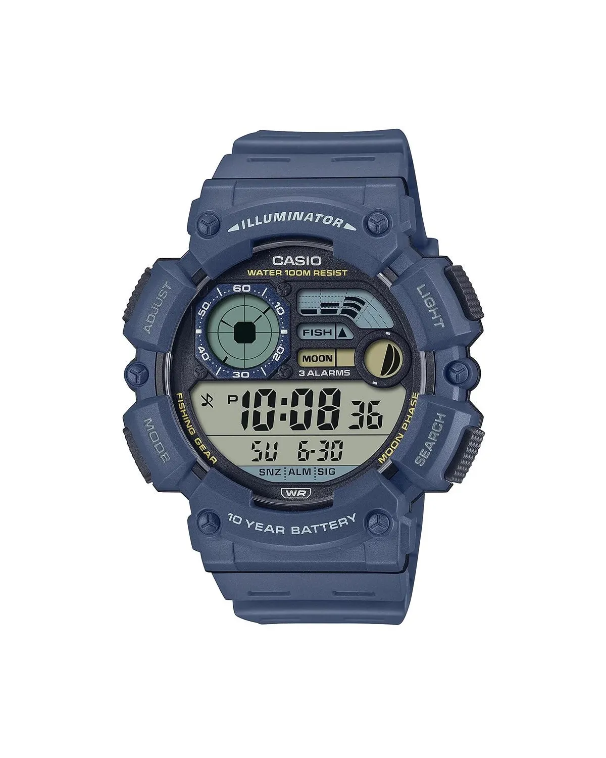 ZEGAREK MĘSKI CASIO Digital Moonphase WS-1500H-2AVEF + BOX