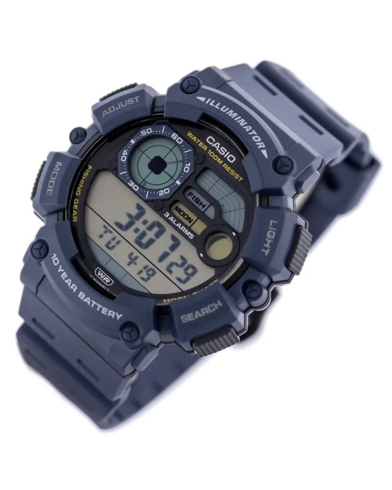 ZEGAREK MĘSKI CASIO Digital Moonphase WS-1500H-2AVEF + BOX