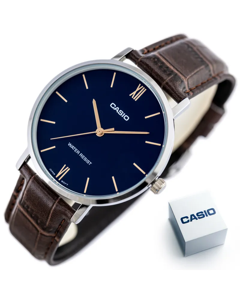 ZEGAREK MĘSKI CASIO MTP-VT01L-2B + BOX