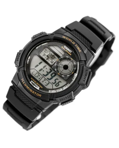 ZEGAREK MĘSKI CASIO AE-1000W-1AV - WORLD TIME + BOX ZEGAREK MĘSKI CASIO AE-1000W-1AV - WORLD TIME + BOX