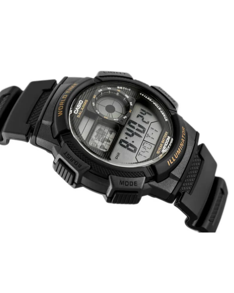 ZEGAREK MĘSKI CASIO AE-1000W-1AV - WORLD TIME + BOX ZEGAREK MĘSKI CASIO AE-1000W-1AV - WORLD TIME + BOX