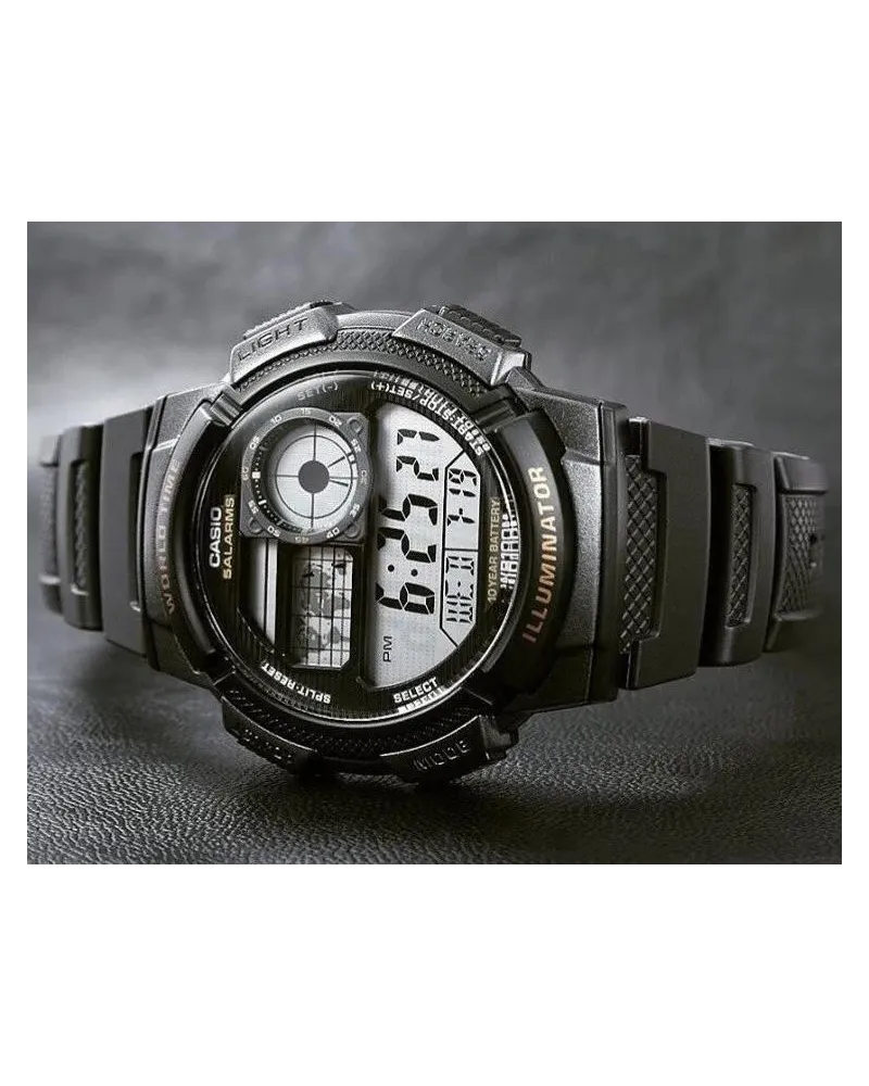 ZEGAREK MĘSKI CASIO AE-1000W-1AV - WORLD TIME + BOX ZEGAREK MĘSKI CASIO AE-1000W-1AV - WORLD TIME + BOX
