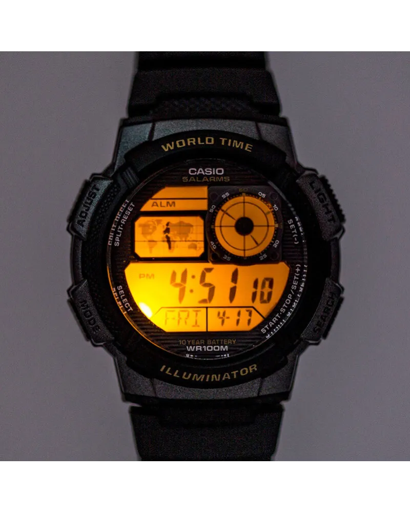 ZEGAREK MĘSKI CASIO AE-1000W 4AV (zd073c) - WORLD TIME + BOX