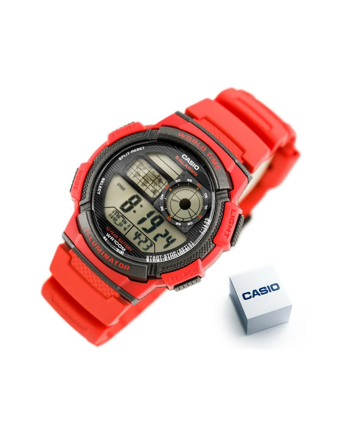 ZEGAREK MĘSKI CASIO AE-1000W 4AV (zd073c) - WORLD TIME + BOX