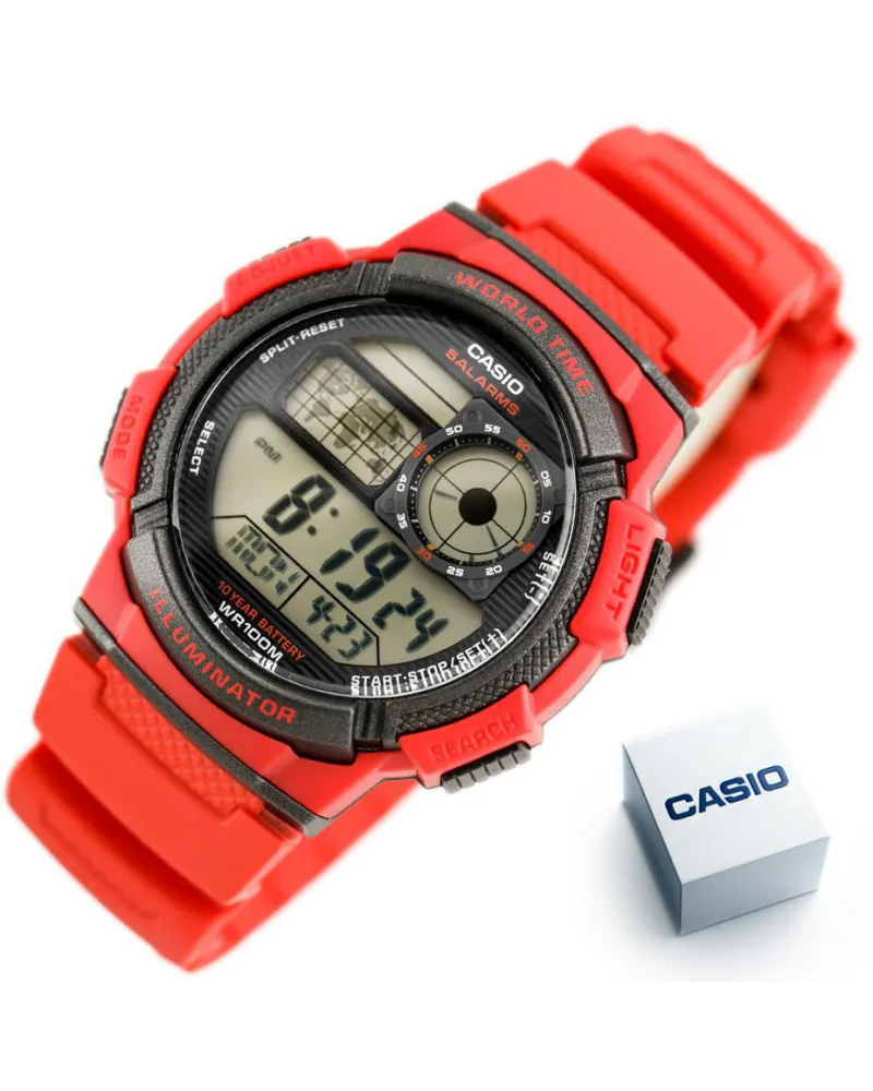 ZEGAREK MĘSKI CASIO AE-1000W 4AV (zd073c) - WORLD TIME + BOX