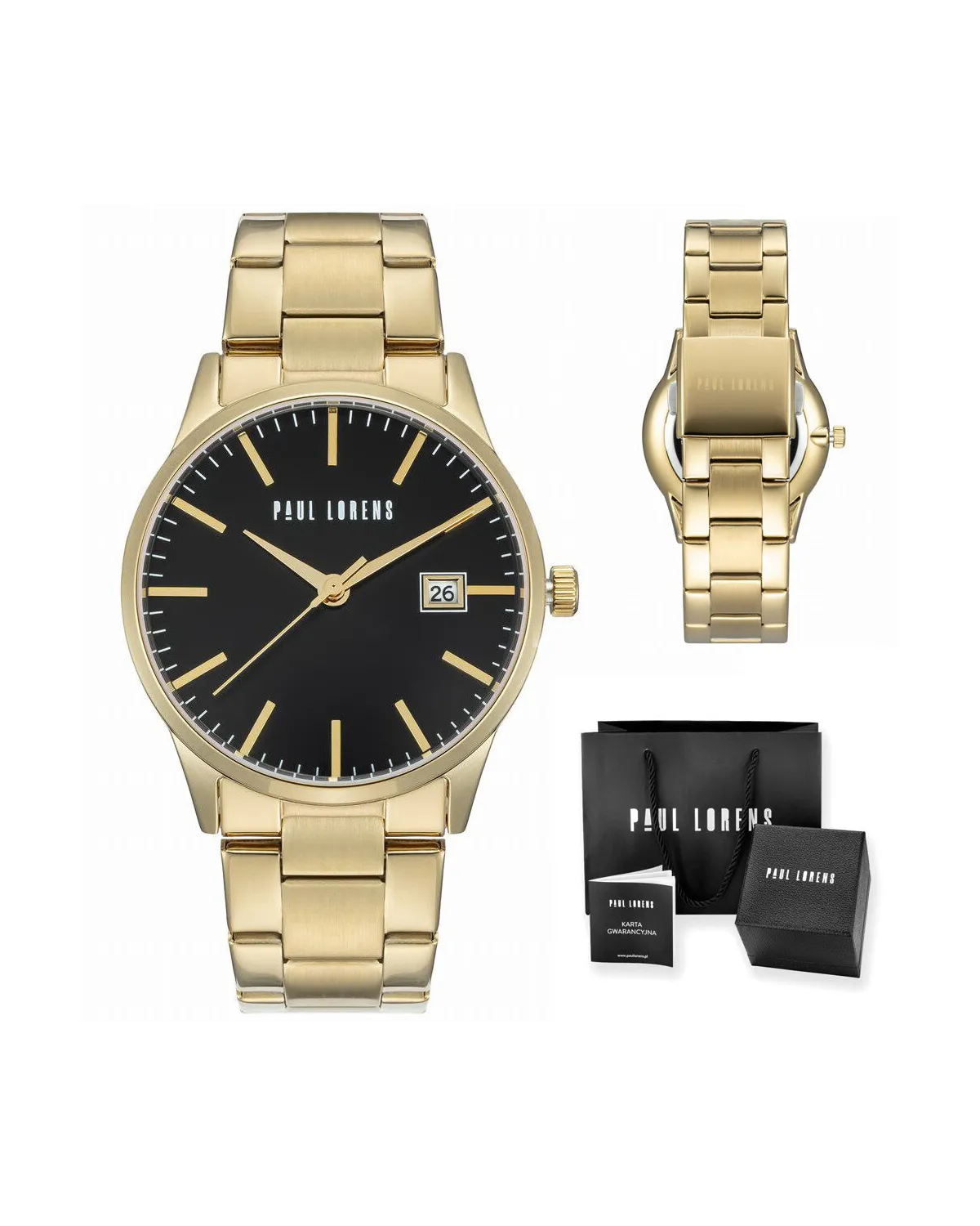 ZEGAREK MĘSKI PAUL LORENS - PL14573B-1D1 (zg367b) + BOX
