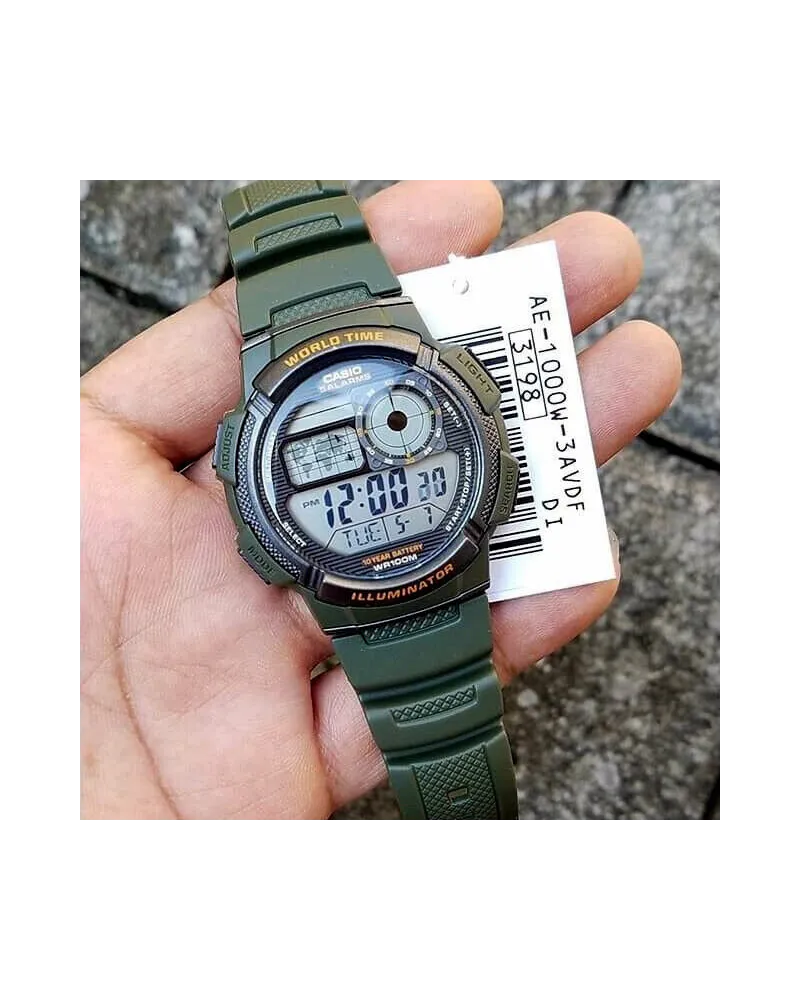 ZEGAREK MĘSKI CASIO AE-1000W 3AVDF (zd073b) - WORLD TIME + BOX ZEGAREK MĘSKI CASIO AE-1000W 3AVDF (zd073b) - WORLD TIME + BOX