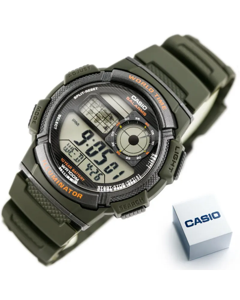 ZEGAREK MĘSKI CASIO AE-1000W 3AVDF (zd073b) - WORLD TIME + BOX ZEGAREK MĘSKI CASIO AE-1000W 3AVDF (zd073b) - WORLD TIME + BOX
