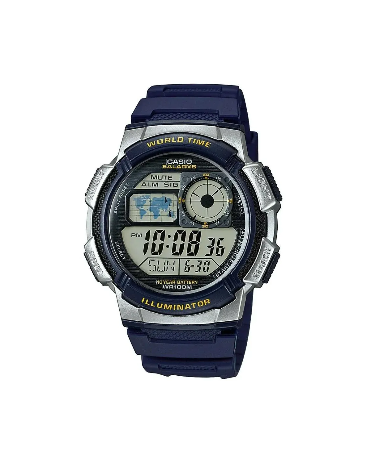 ZEGAREK MĘSKI CASIO AE-1000W 2AV (zd073e) - WORLD TIME + BOX ZEGAREK MĘSKI CASIO AE-1000W 2AV (zd073e) - WORLD TIME + BOX