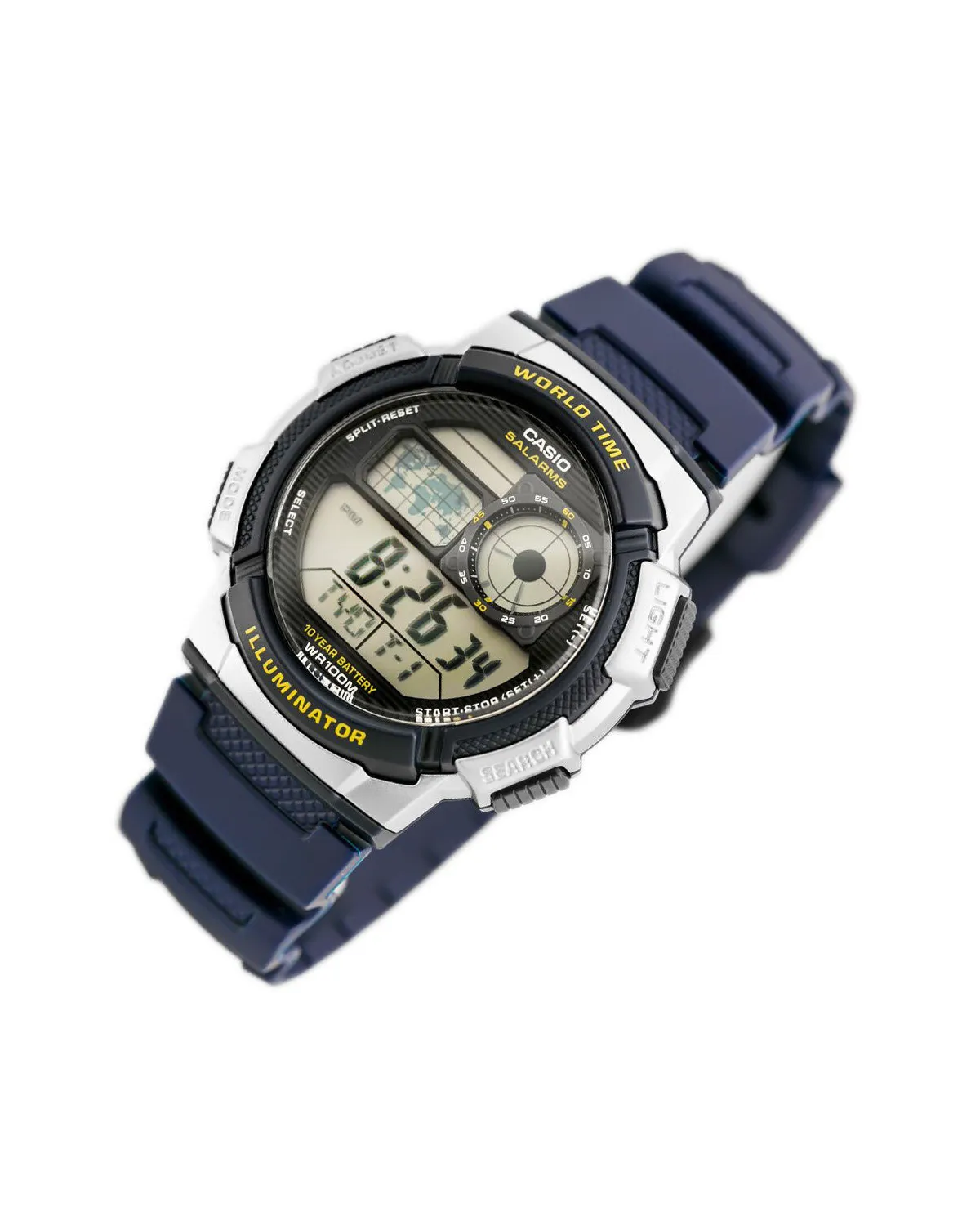 ZEGAREK MĘSKI CASIO AE-1000W 2AV (zd073e) - WORLD TIME + BOX ZEGAREK MĘSKI CASIO AE-1000W 2AV (zd073e) - WORLD TIME + BOX