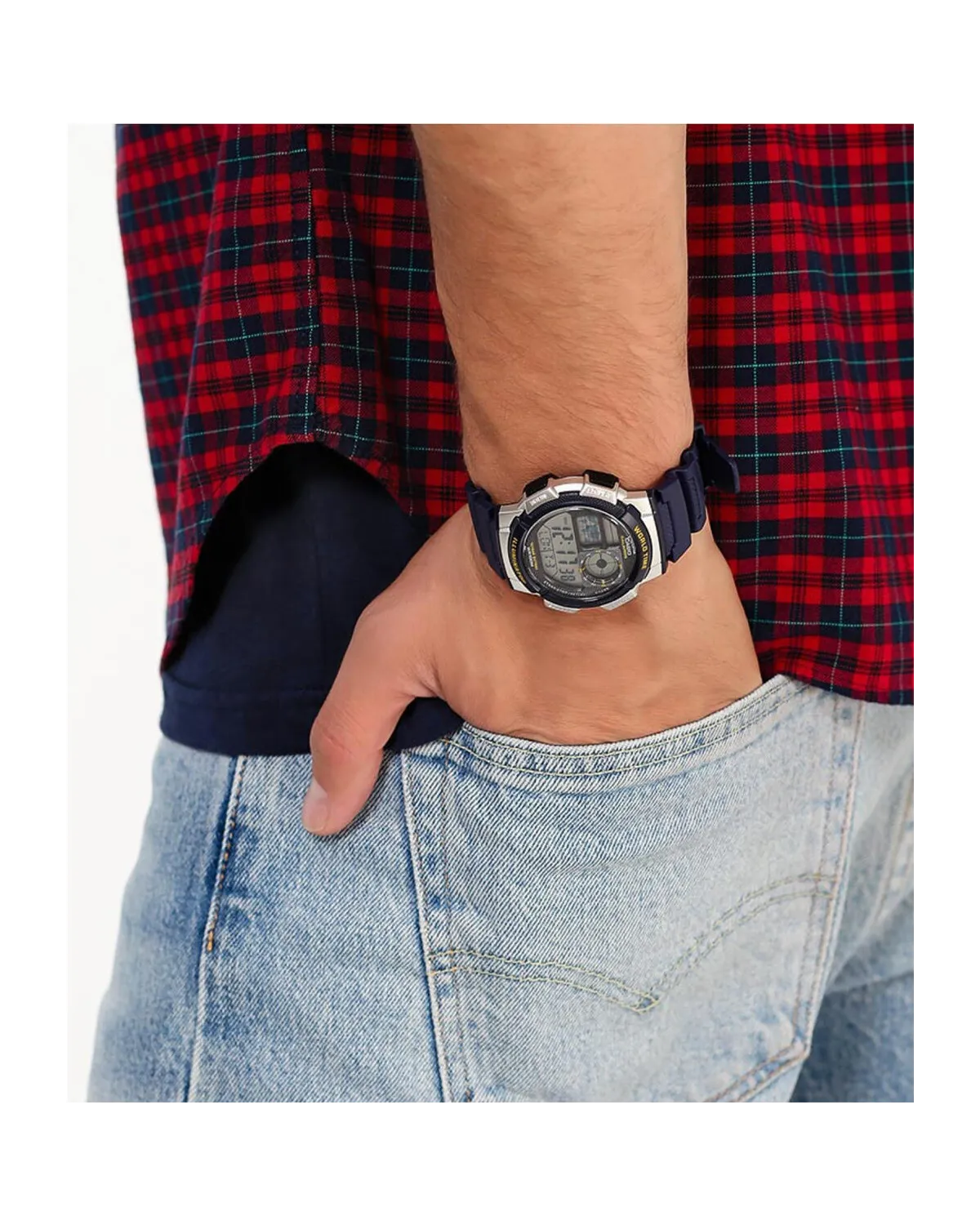 ZEGAREK MĘSKI CASIO AE-1000W 2AV (zd073e) - WORLD TIME + BOX ZEGAREK MĘSKI CASIO AE-1000W 2AV (zd073e) - WORLD TIME + BOX