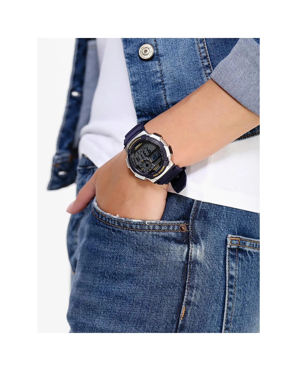 ZEGAREK MĘSKI CASIO AE-1000W 2AV (zd073e) - WORLD TIME + BOX ZEGAREK MĘSKI CASIO AE-1000W 2AV (zd073e) - WORLD TIME + BOX