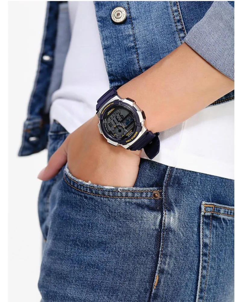ZEGAREK MĘSKI CASIO AE-1000W 2AV (zd073e) - WORLD TIME + BOX ZEGAREK MĘSKI CASIO AE-1000W 2AV (zd073e) - WORLD TIME + BOX