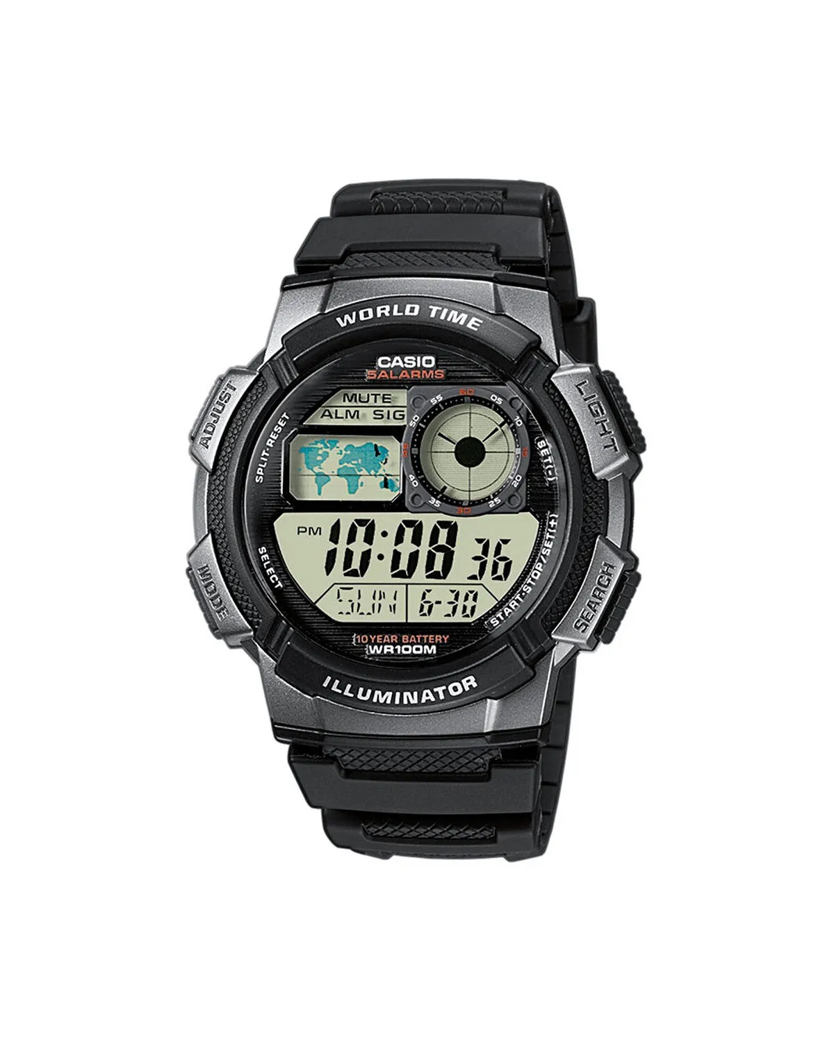 ZEGAREK MĘSKI CASIO AE-1000W 1BVDF (zd073g) - WORLD TIME + BOX
