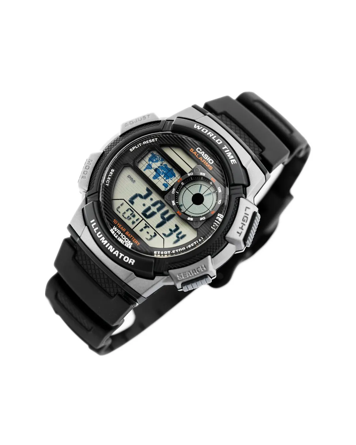 ZEGAREK MĘSKI CASIO AE-1000W 1BVDF (zd073g) - WORLD TIME + BOX