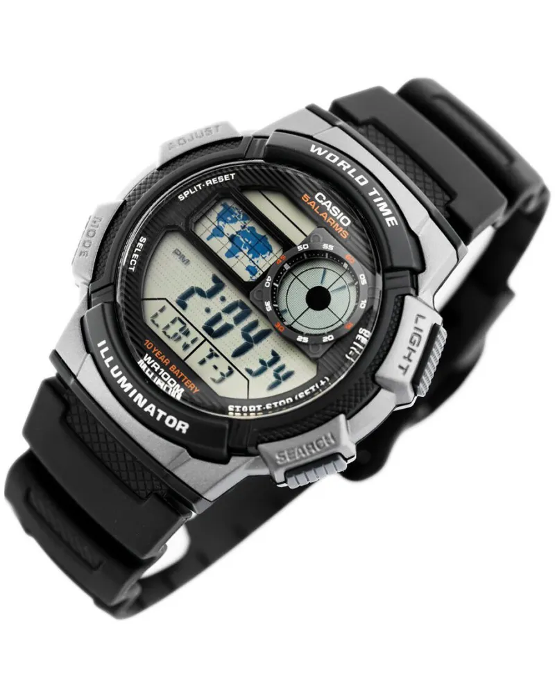 ZEGAREK MĘSKI CASIO AE-1000W 1BVDF (zd073g) - WORLD TIME + BOX