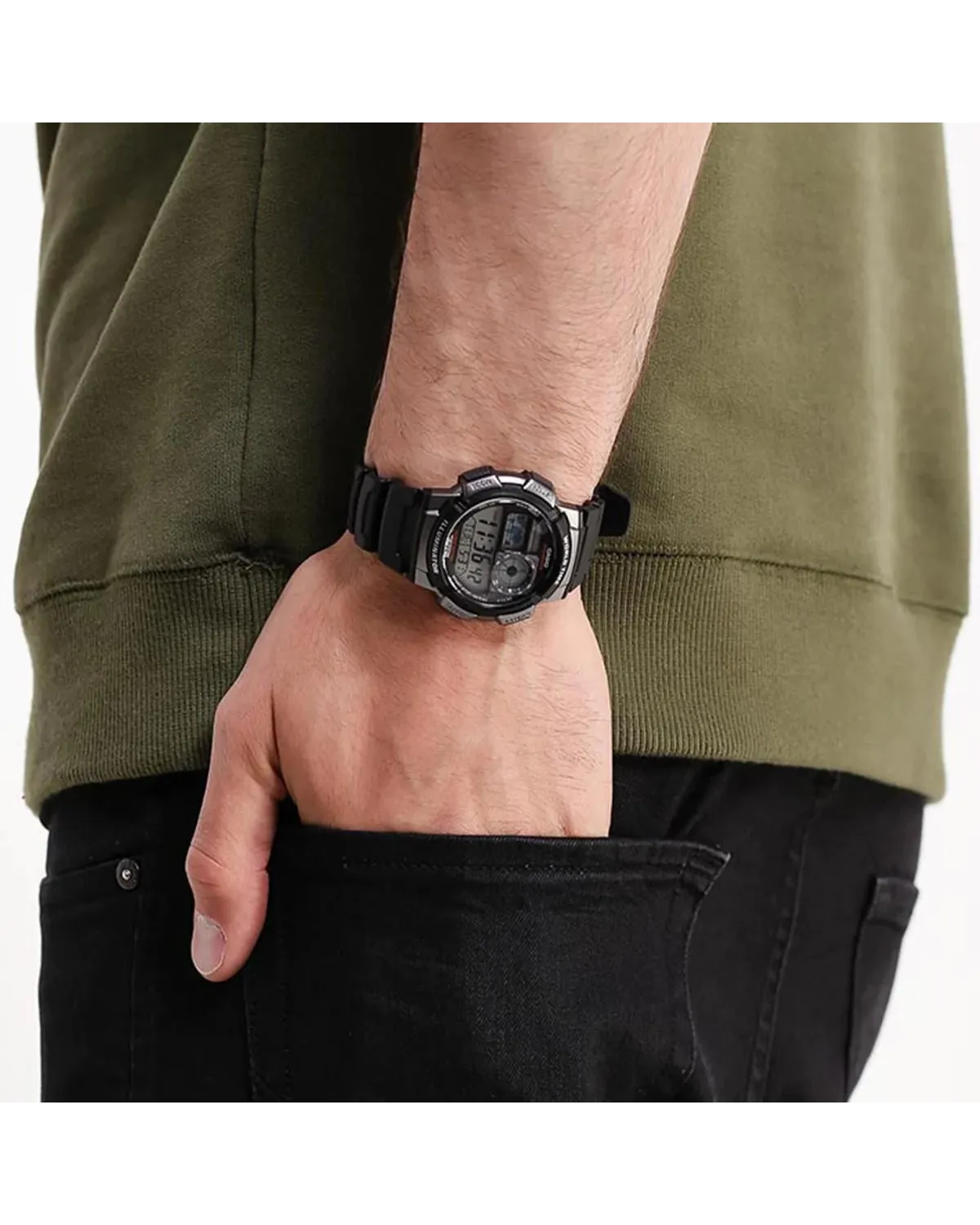 ZEGAREK MĘSKI CASIO AE-1000W 1BVDF (zd073g) - WORLD TIME + BOX