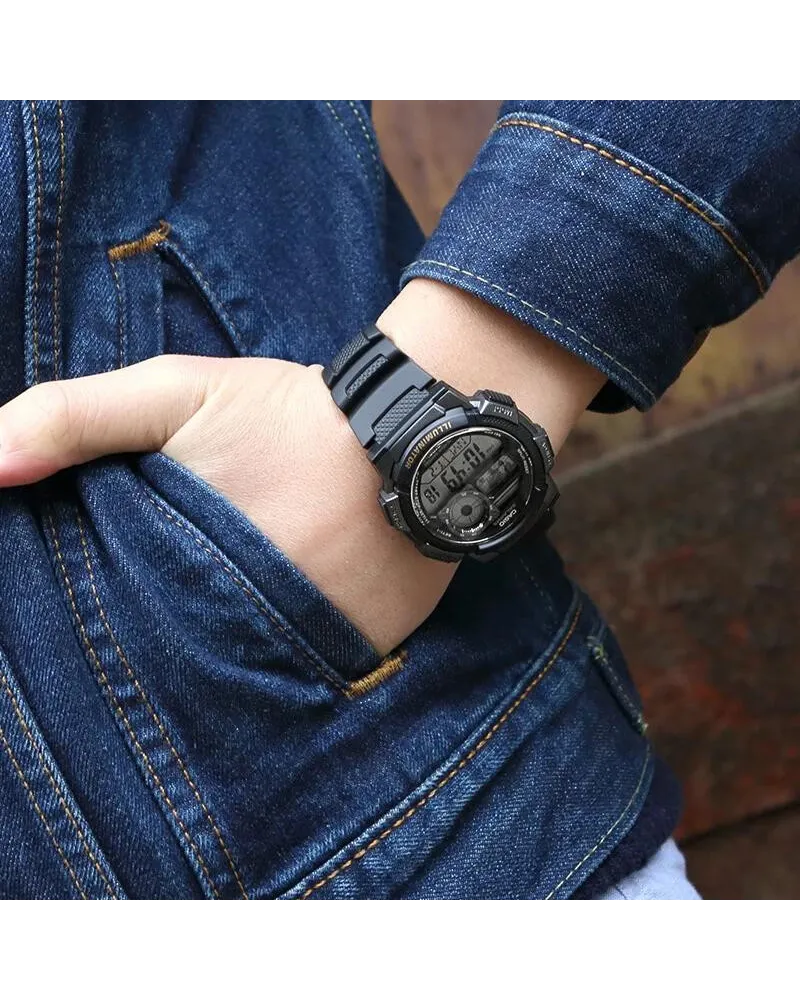 ZEGAREK MĘSKI CASIO AE-1000W 1BVDF (zd073g) - WORLD TIME + BOX