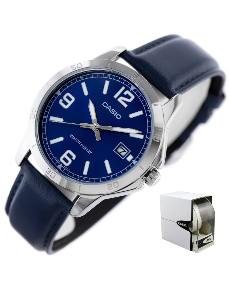 ZEGAREK MĘSKI CASIO MTP-V004L 2BUDF (zd046f) + BOX ZEGAREK MĘSKI CASIO MTP-V004L 2BUDF (zd046f) + BOX