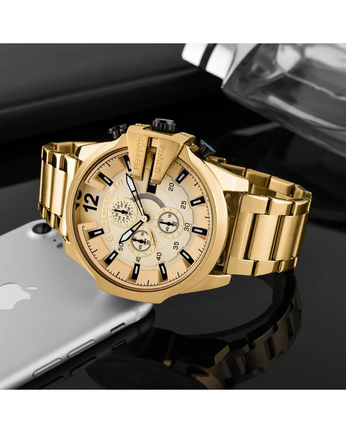 ZEGAREK MĘSKI PERFECT M513CH-05 - CHRONOGRAF (zp387d) + BOX